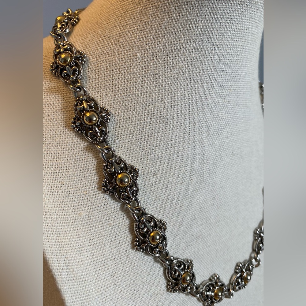 Park Lane Elegant Silver and Gold Necklace
